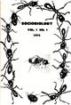 Sociobiology. Vol. 1, No. 1. 1975