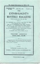 Entomologist's Monthly Magazine Vol. 88 (1952)