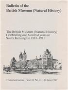The British Museum (Natural History) Celebrating one hundred years at South Kensington 1881-1981