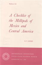 A Checklist of the Millipeds of Mexico and Central America