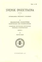 Svensk Insektfauna 9:Staphylinidae Pt 2: Oxytelinae, Oxyporinae, Steninae, Euaesthetinae