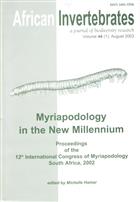 Myriapodology in the New Millennium African Invertebrates Vol. 44(1)