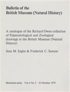 A Catalogue of the Richard Owen Collection of Palaeontological and Zoological Drawings in the British Museum (Natural History)