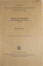 Beiträge zur Limnochemie der Hochschwarzwaldseen Teil I-IV