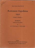 Ruwenzori Expedition 1952 Vol.1 (I) Introduction with List of Localities