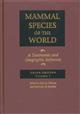 Mammal Species of the World. A Taxonomic and Geographic Reference