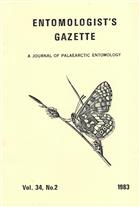 Entomologist's Gazette. Vol. 34, Part 2 (1983)