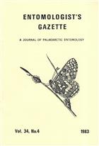 Entomologist's Gazette. Vol. 34, Part 4 (1983)