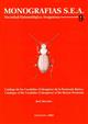 Catalogue of the Carabidae (Coleoptera) of the Iberian Peninsula Catalogo de los Carabidae (Coleoptera) de la Peninsula Iberica