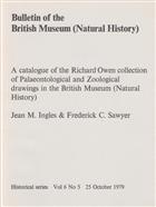 A Catalogue of the Richard Owen Collection of Palaeontological and Zoological Drawings in the British Museum (Natural History)