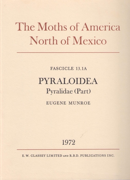 Munroe, E. - The Moths of America North of Mexico 13.1A Pyralidae: Scopariinae, Odontiinae, Evergestinae