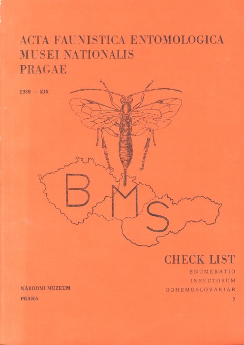 Sedivy, J. - Enumeratio Insectorum Bohemoslovakiae./ Check list of Czechoslovak Insects III (Hymenoptera)
