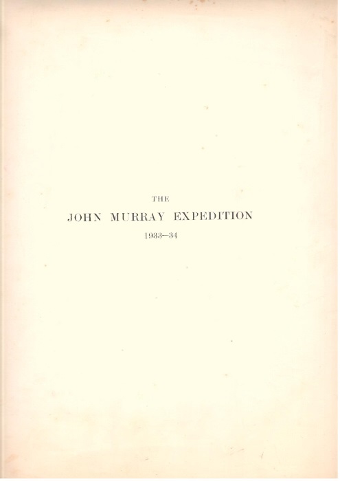  - The John Murray Expedition 1933-34 Scientific Reports Vol. II: Meteorological, Chemical and Physical Investigations. Contents