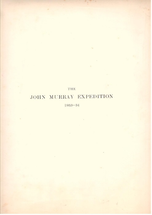  - The John Murray Expedition 1933-34 Scientific Reports Vol. II: Meteorological, Chemical and Physical Investigations. Contents