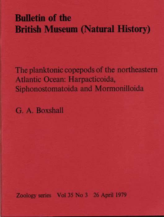 Boxshall, G.A. - The planktonic copepods of the northeastern Atlantic Ocean: Harpacticoida, Siphonostomatoida and Mormonilloida