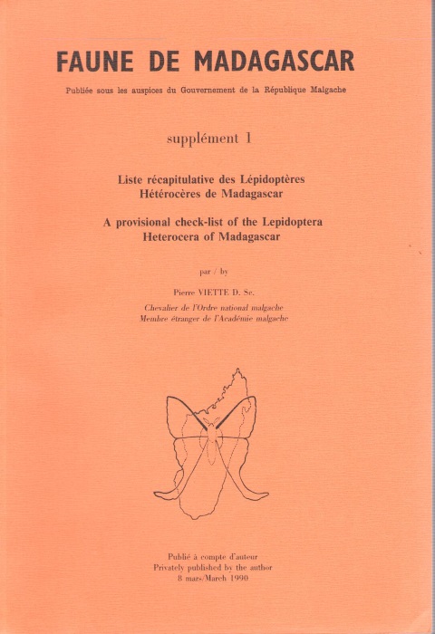 Viette, P. - Liste recapitulative des Lepidopteres Heteroceres de Madagascar (Faune de Madagascar / A Provisional check-list of the Lepidoptera Heterocera of Madagascar   (Supplement 1)A provisional check-list of the Lepidoptera Heterocera of Madagascar Faune de Madag