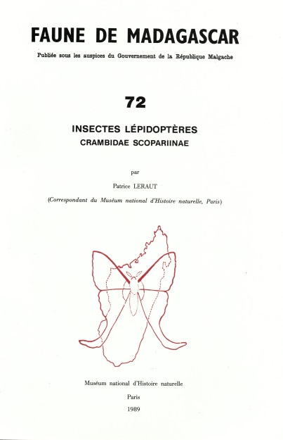 Leraut, P. - Insectes Lepidopteres Crambidae Scopariinae (Faune de Madagascar 72)