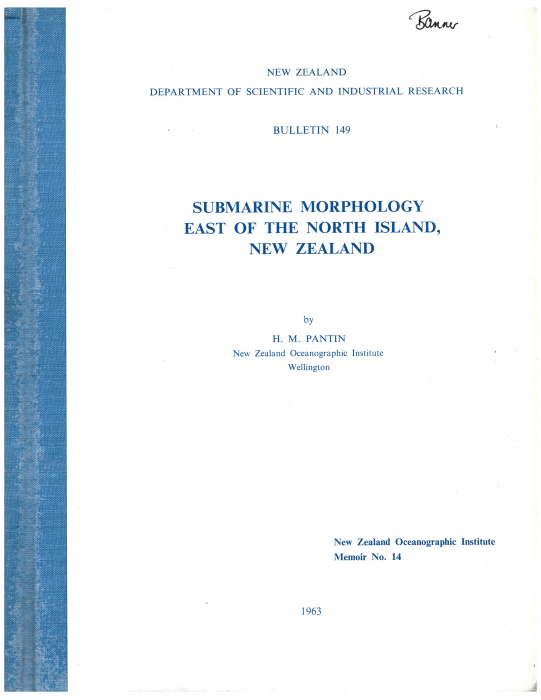 Pantin, H.M. - Submarine Morphology East of the North Island, New Zealand