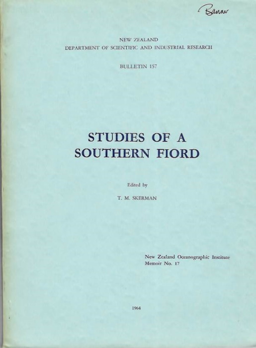 Skerman, T.M. - Studies of a Southern Fiord
