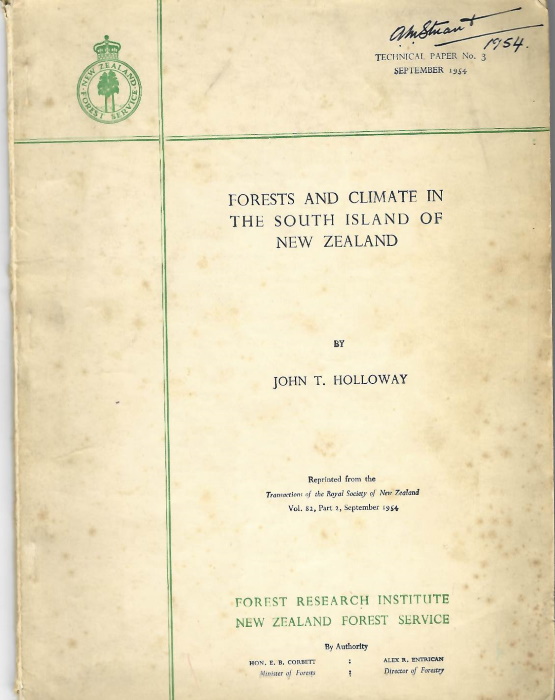 Holloway, J.T. - Forests and Climate in the South Island of New Zealand