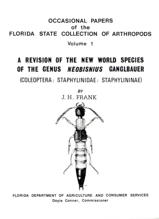 Frank, J.H. - A Revision of the New World Species of the genus Neobisnius Ganglbauer (Coleoptera: Staphylinidae: Staphylininae)