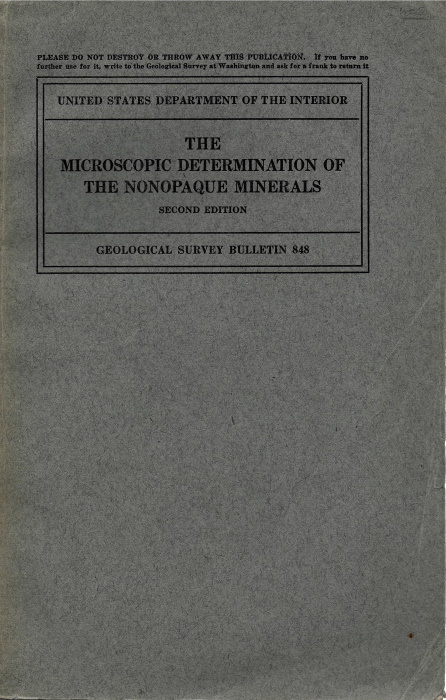 Larsen, E.S.; Berman, H. - The Microscopic Determination of the Nonopaque Minerals