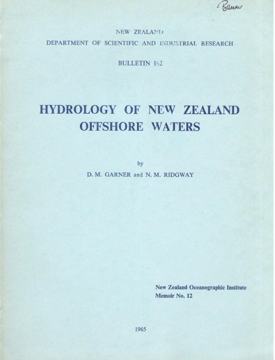 Garner, D.M.; Ridgway, N.M. - Hydrology of New Zealand Offshore Waters