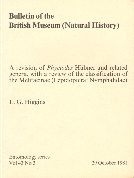Higgins, L.G. - A Revision of Phyciodes Hbner and related genera, with a review of the classification of the Melitaeinae (Lepidoptera: Nymphalidae)