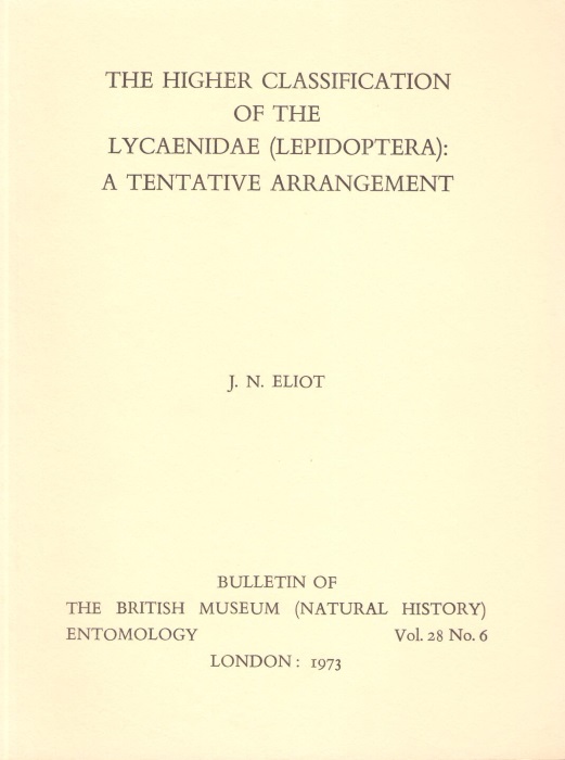 Eliot, J.N. - The Higher Classification of the Lycaenidae (Lepidoptera): A Tentative Arrangement