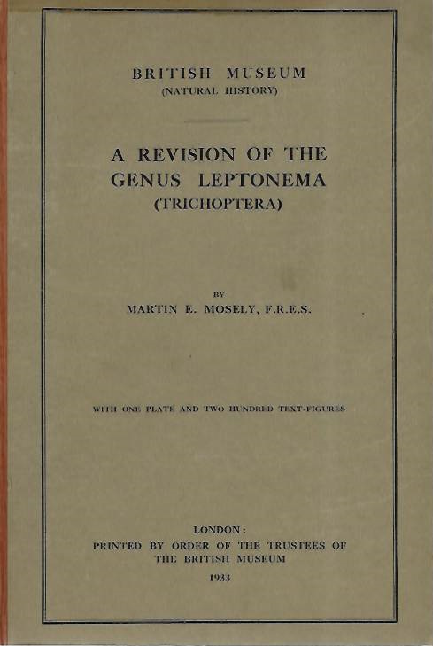 Mosely, M.E. - A Revision of the Genus Leptonema (Trichoptera)