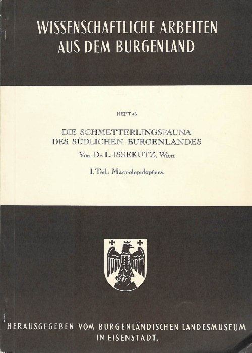 Issekutz, L. - Schmetterlingsfauna des sdlichen Burgenslandes. 1. Teil: Macrolepidoptera