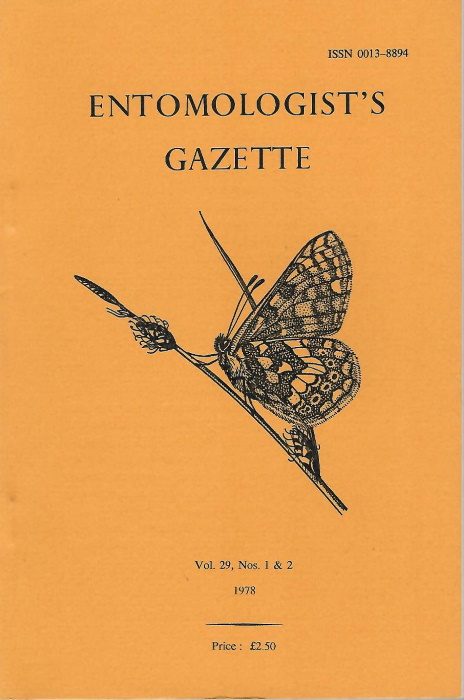  - Entomologist's Gazette. Vol. 29 (1978)