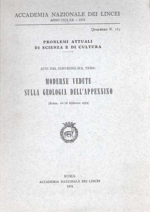  - Moderne Vedute sulla Geologia Dell'Appennino