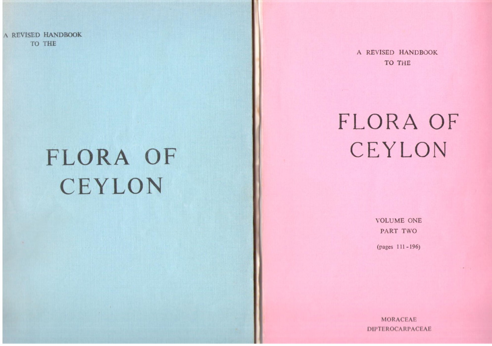 Abeywickrama, B.A.; Dassanayake, M.D. (Eds) - Revised Handbook to the Flora of Ceylon Vol 1(1-2)