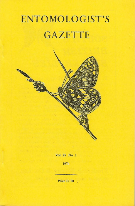  - Entomologist's Gazette. Vol. 25 (1974)