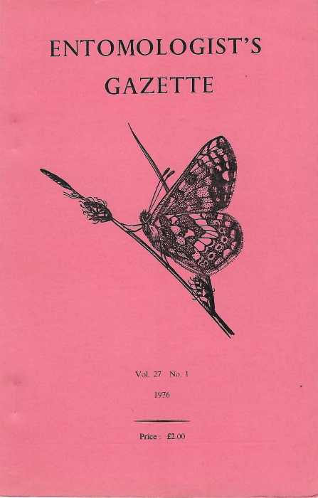  - Entomologist's Gazette. Vol. 27 (1976)