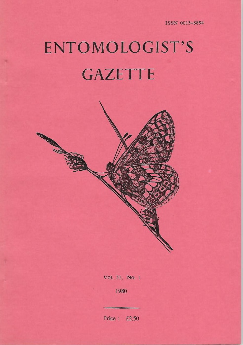  - Entomologist's Gazette. Vol. 31 (1980)