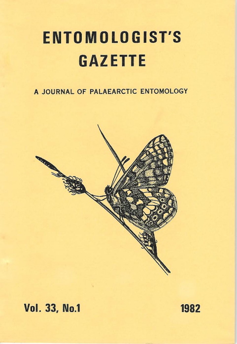  - Entomologist's Gazette. Vol. 33 (1982)