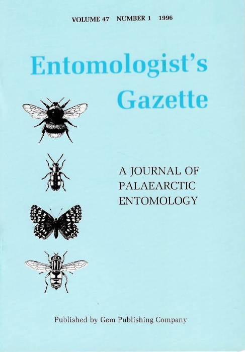  - Entomologist's Gazette. Vol. 47 (1996)