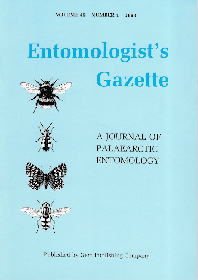  - Entomologist's Gazette. Vol. 49 (1998)