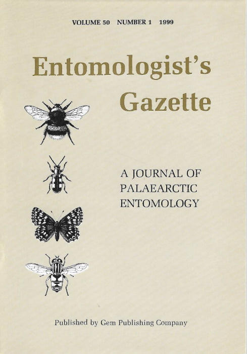  - Entomologist's Gazette. Vol. 50 (1999)