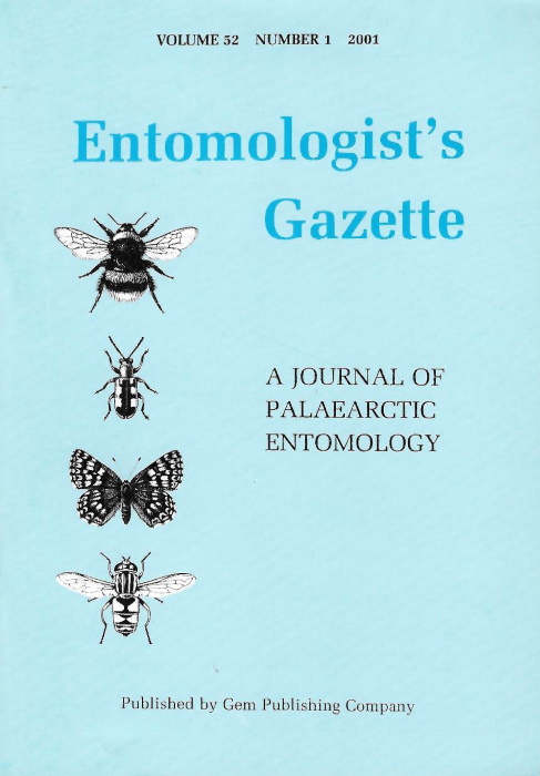  - Entomologist's Gazette. Vol. 52 (2001)
