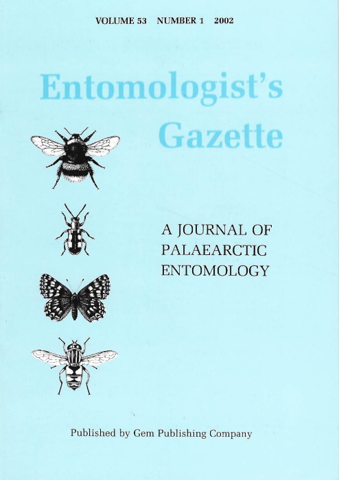  - Entomologist's Gazette. Vol. 53 (2002)
