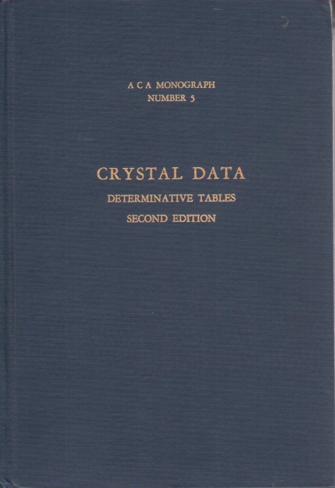 Donnay, J.D.H. - Crystal Data Determinative Tables