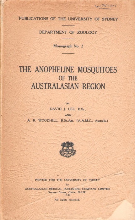 Lee, D.L.; Woodhill, A.R. - The Anopheline Mosquitoes of the Australasia Region