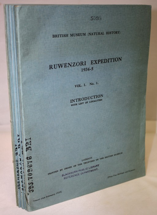 Gibbins, E.G.; Edwards, F.W.; Tonnoir, A.L.; Macfie, J.W.S.; Hardy, D.E. - Ruwenzori Expedition 1934-35. Vol.1, nos 1-6