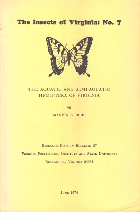 Bobb, M.L. - The Insects of Virginia: No 7: The Aquatic and Semi-aquatic Hemiptera of Virginia: