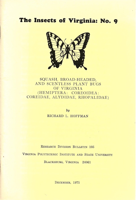 Hoffman, R.L. - The Insects of Virginia: No.9: Squash, Broad-headed and Scentless Plant Bugs of Virginia (Hemiptera: Coreoidea: Coreidae, Alydidae, Rhopalidae)