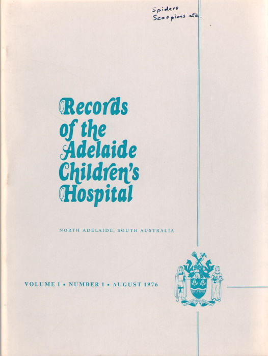 Southcott, R.V. - Arachnidism and Allied Syndromes in the Australian Region