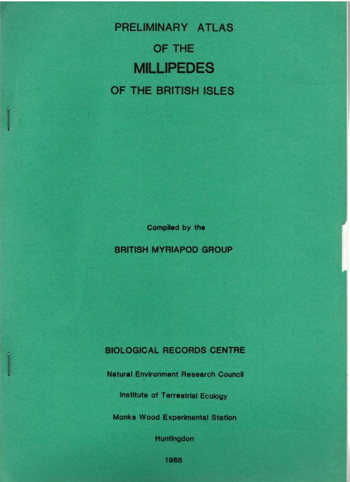 British Myriapod Group - Preliminary Atlas of the Millipedes of the British Isles